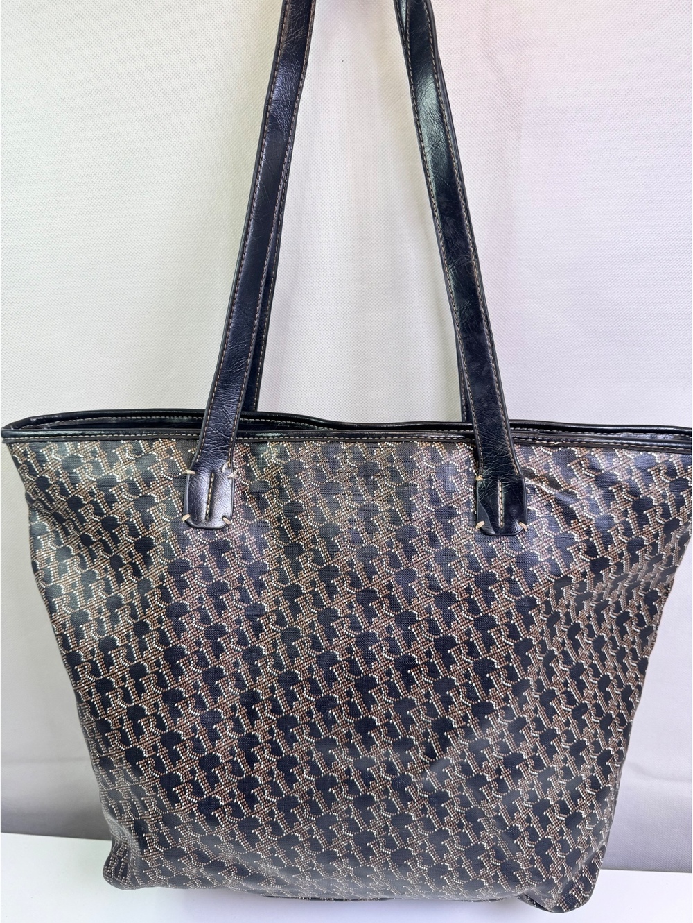 Linea Rosetti Brown Black Signature Print Tote Shoulder Bag - Picture 3 of 7